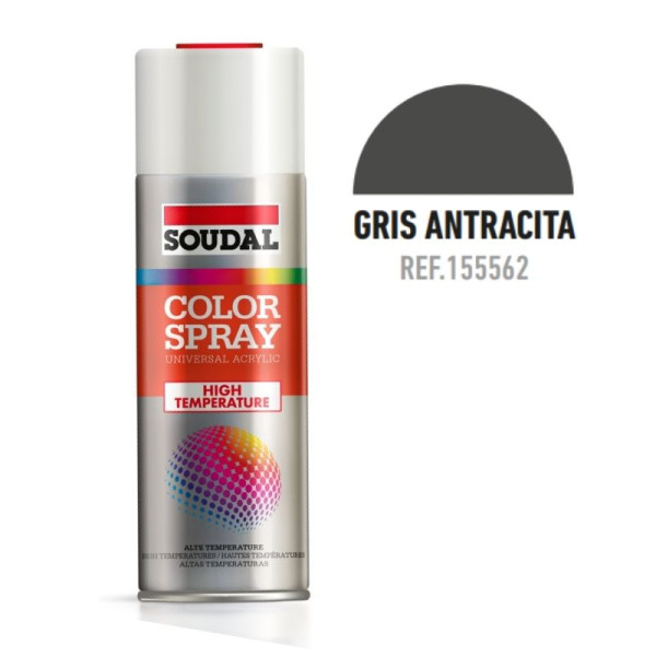 Aerosol 400 ml COLOR SPRAY HT Gris Oscuro