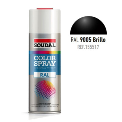 BOTE SPRAY 400ML COLOR RAL 9005 BRILLO