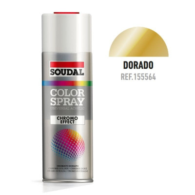 BOTE SPRAY EFECTO CROMADO 400ML COLOR DORADO EFECTO ESPEJO