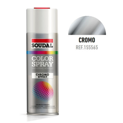 BOTE SPRAY EFECTO CROMADO 400ML COLOR  PLATA EFECTO ESPEJO
