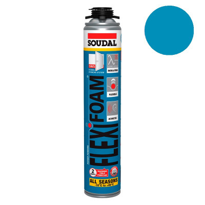 Espuma selladora Soudal Flexifoam para pistola azul