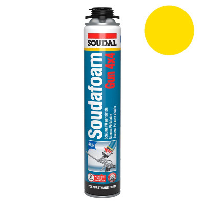 Espuma de poliuretano Soudal Soudafoam Gun 4x4 amarillo