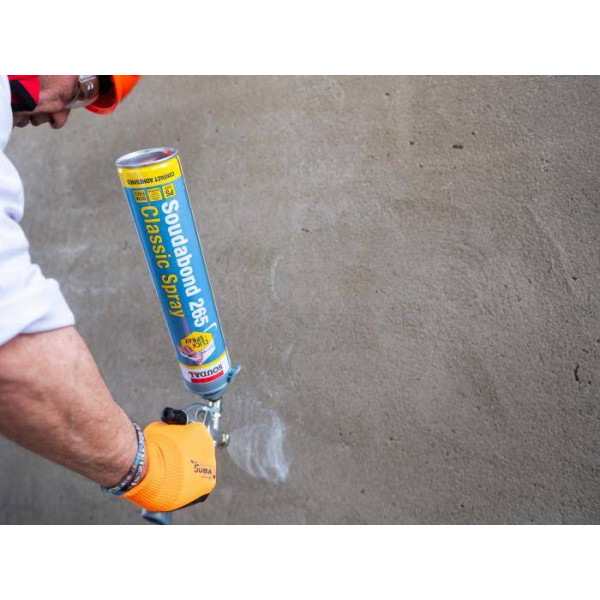 Kit cola de contacto pulverizable Soudal Click & Spray 265 profesional