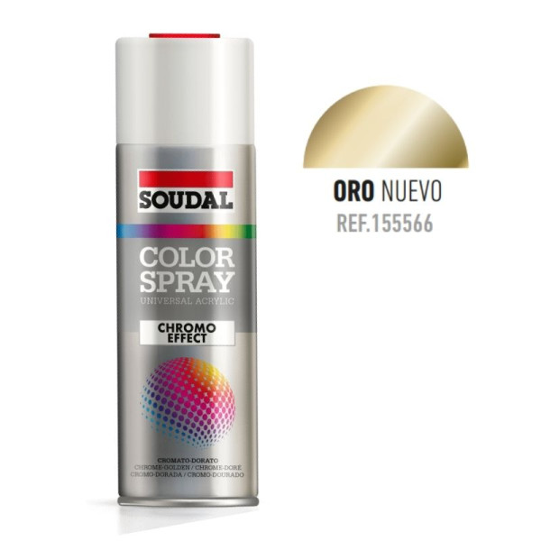 BOTE SPRAY EFECTO CROMADO 400ML COLOR CHROMO  ORO NUEVO