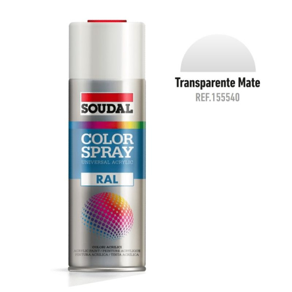 BOTE SPRAY 400ML COLOR RAL TRANSPARENTE  MATE