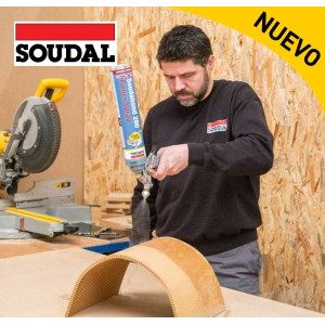 Kit cola de contacto pulverizable Soudal Click & Spray 265 profesional