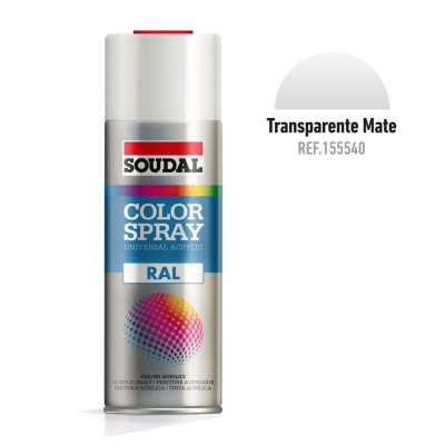BOTE SPRAY 400ML COLOR RAL TRANSPARENTE  MATE
