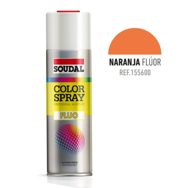 BOTE SPRAY COLOR FLUORESCENTE 400ML COLOR NARANJA FLUORESCENTE