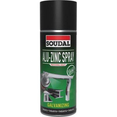 SPRAY DE ZINC ALU-ZINC BRILLO 400 ml.COLOR CLARO Color: plata aluminio